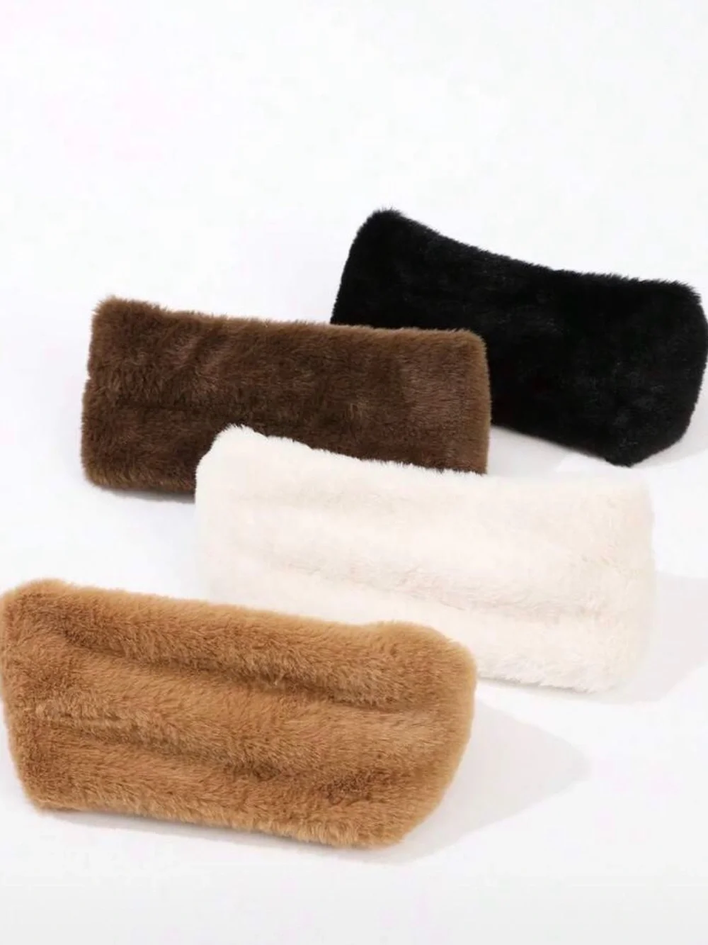 White Faux Fur Clutch Bag - Women's Accessory